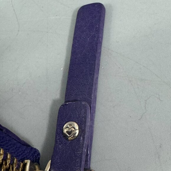 Kate Spade Lacey Cobble Hill Dark Violet Leather Zip Clutch Wallet (Ret$198) - Picture 8 of 15